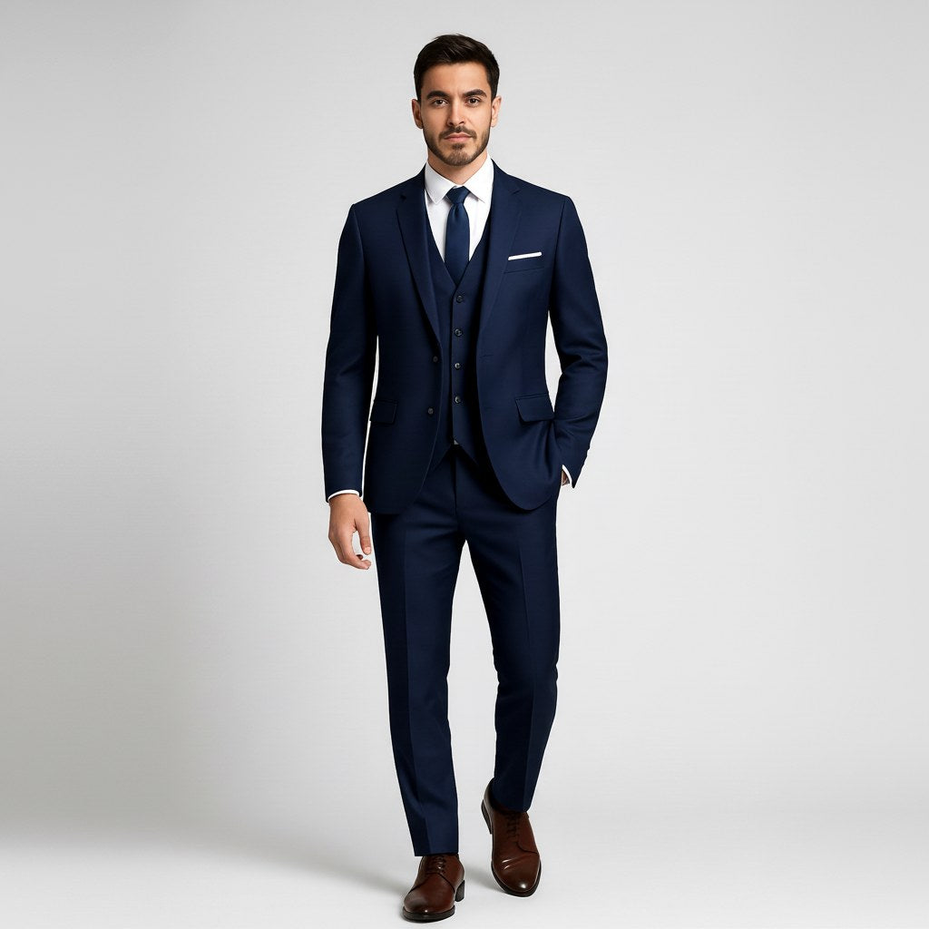 Charles | Men's Three-Piece Suit with Vest, Formal Suit | The Dress Cellar
