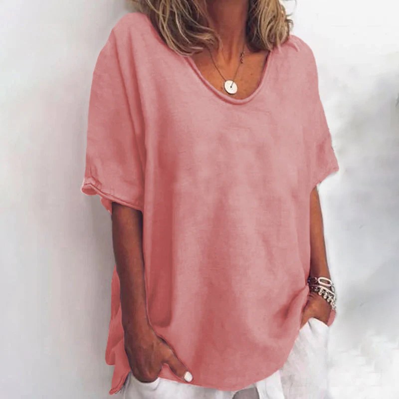 Kathleen | Women's Comfortable Loose Blouse - Gray