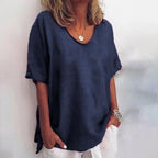 Kathleen | Women's Comfortable Loose Blouse - Dark Pink
