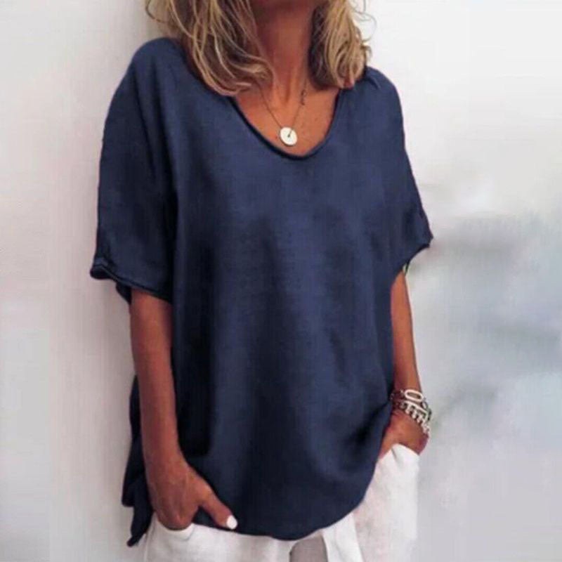 Kathleen | Women's Comfortable Loose Blouse - Dark Pink