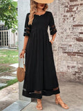 Kathryn | Women's Tummy Control Midi Dress - Black