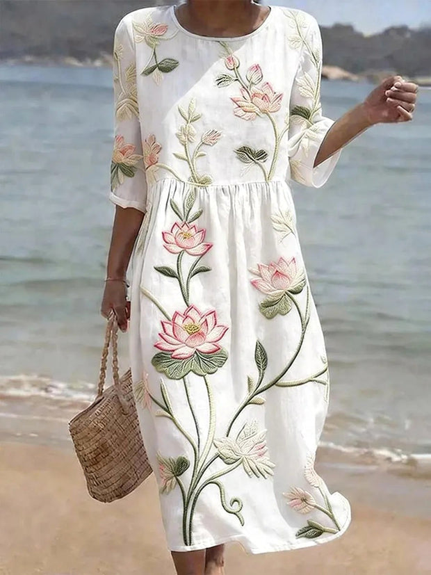 Kayla | Women's Floral Print Midi Dress - image 1