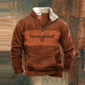 Kieran | Men's Fleece Quarter-Zip Western Pullover, Sherpa-Lined Jumper | The Dress Cellar