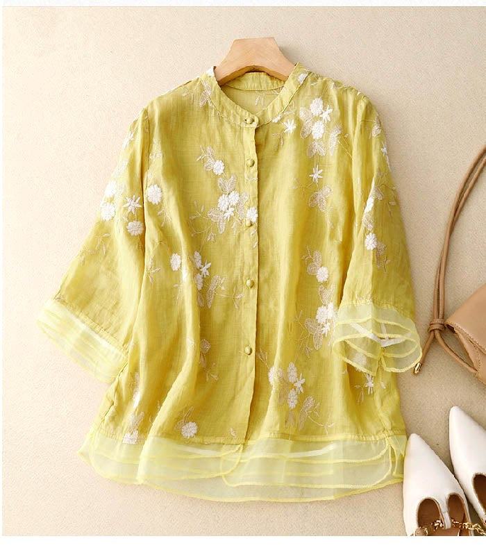 Kristen | Women's Chic Floral Embroidered Blouse - image 7