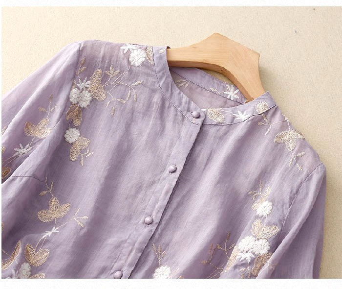 Kristen | Women's Chic Floral Embroidered Blouse - image 8