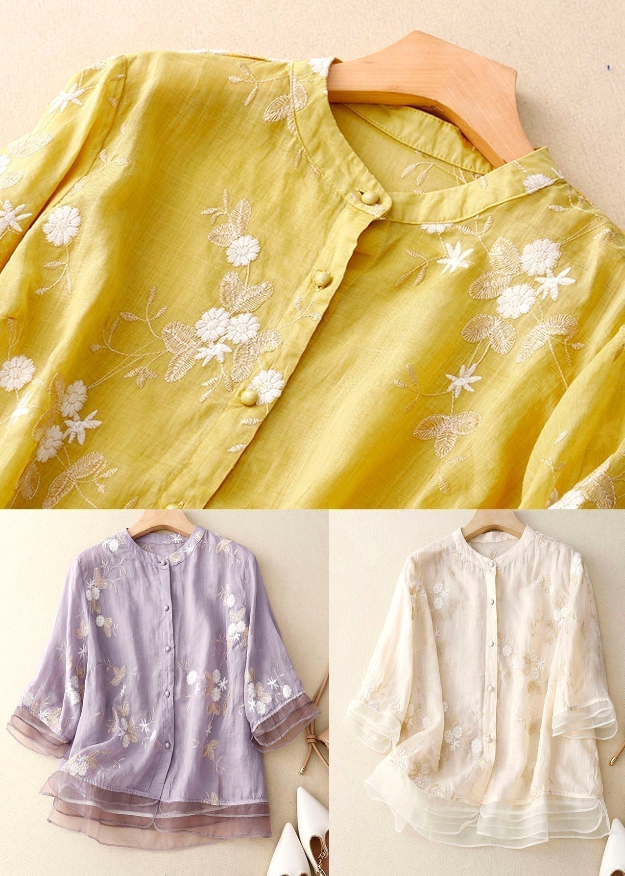 Kristen | Women's Chic Floral Embroidered Blouse - image 9
