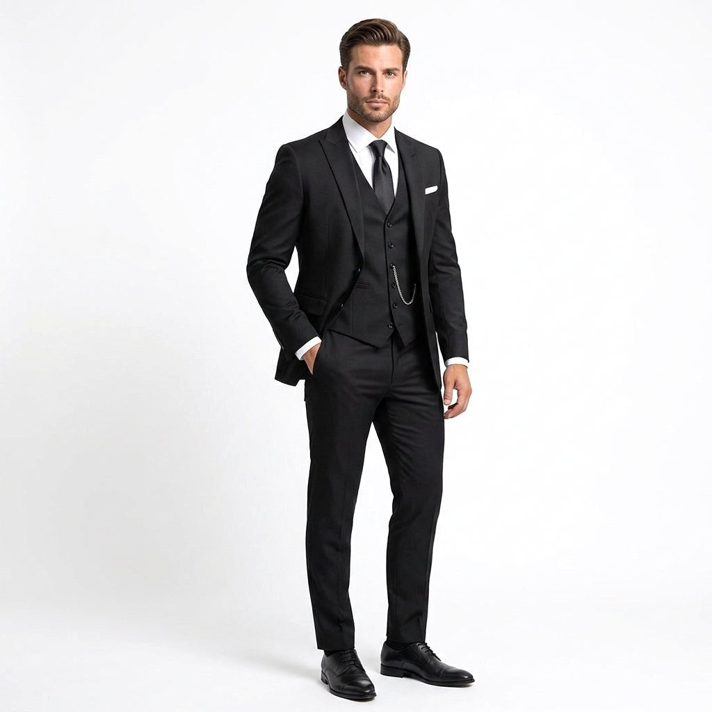 Christopher | Men's Slim-Fit Three-Piece Suit – Elegant Business Suit | The Dress Cellar