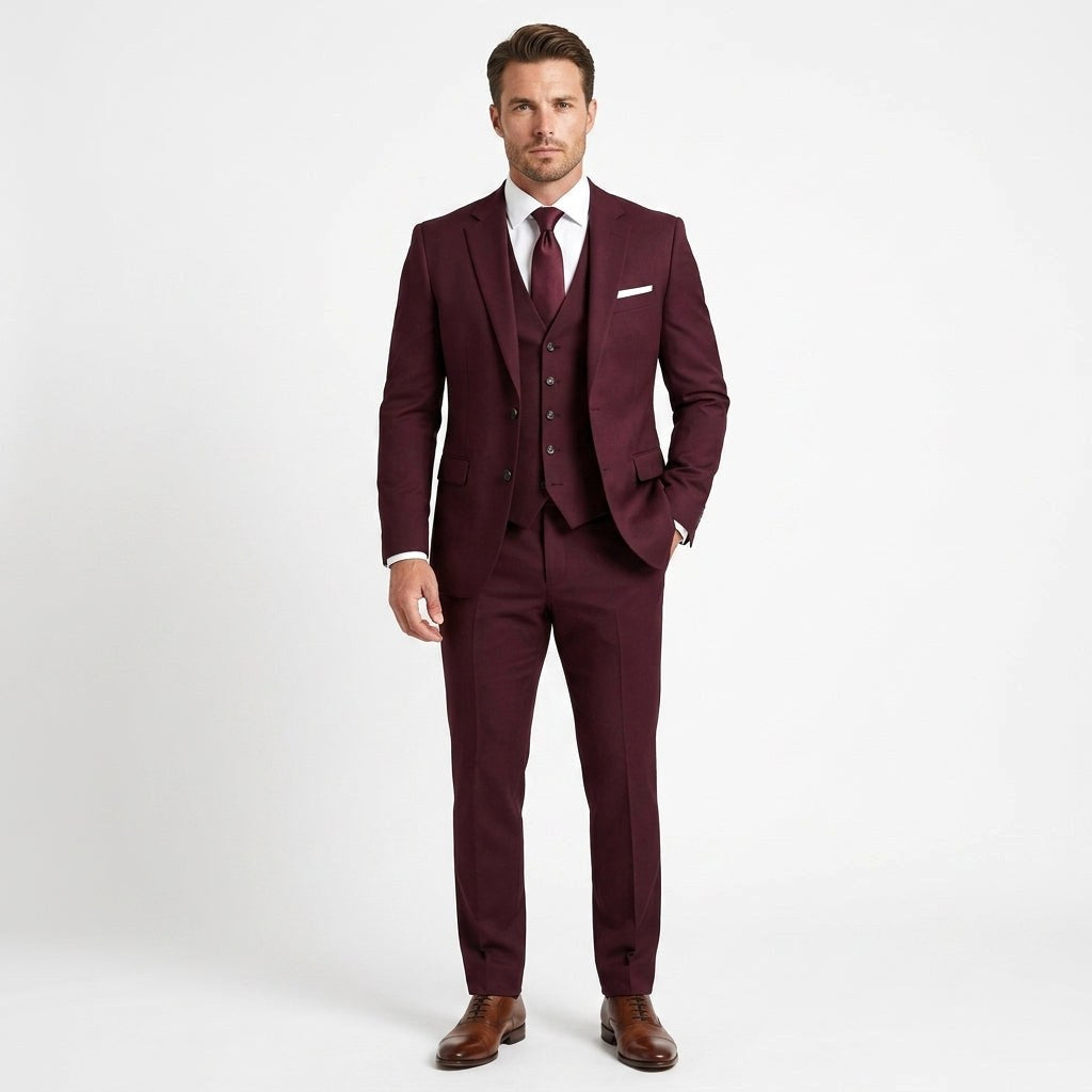 Christopher | Men's Slim-Fit Three-Piece Suit – Elegant Business Suit | The Dress Cellar