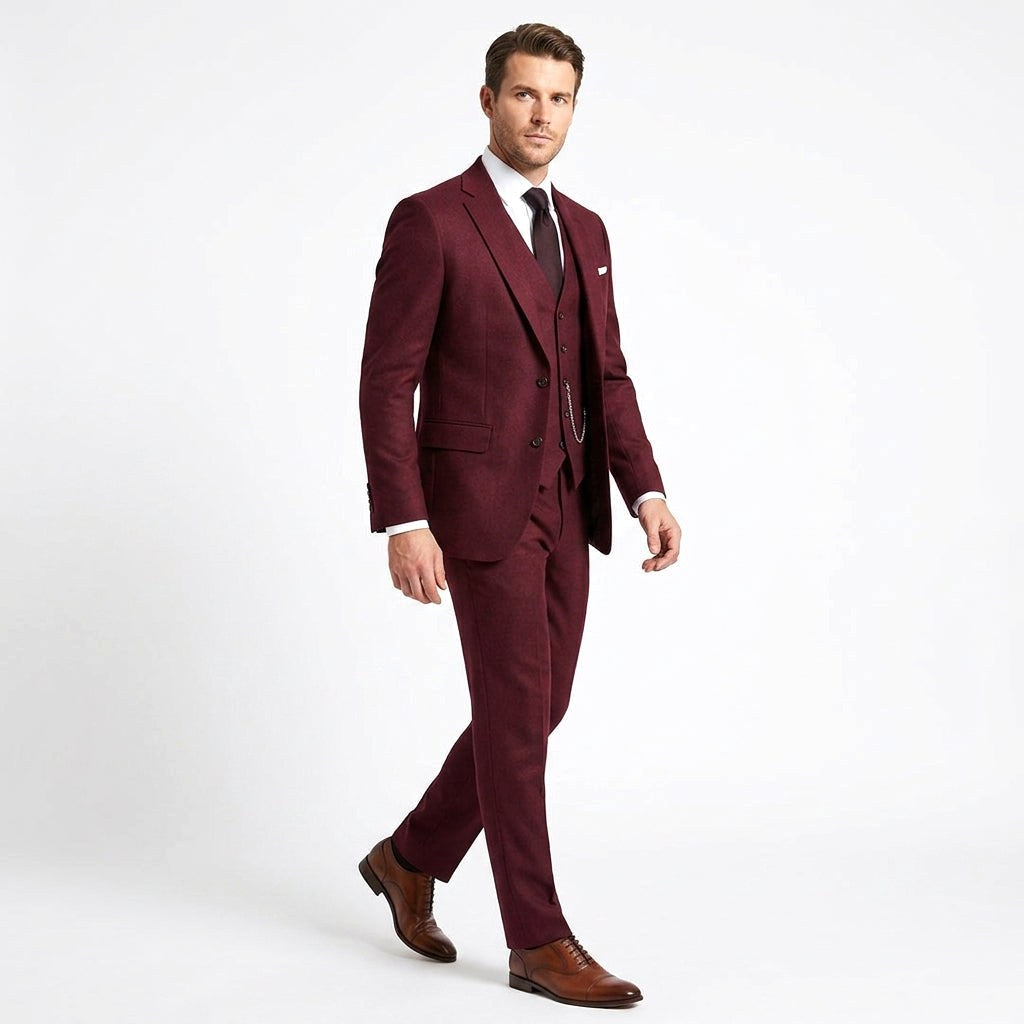 Christopher | Men's Slim-Fit Three-Piece Suit – Elegant Business Suit | The Dress Cellar