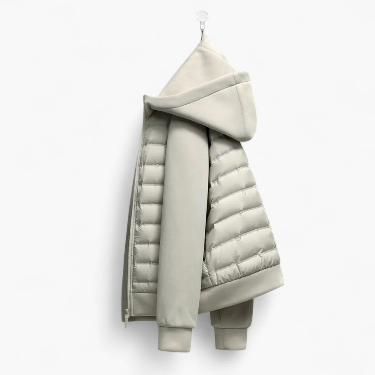 Kyle | Men's Hooded Down Jacket with Quilted Panels, Insulated Autumn Coat | The Dress Cellar