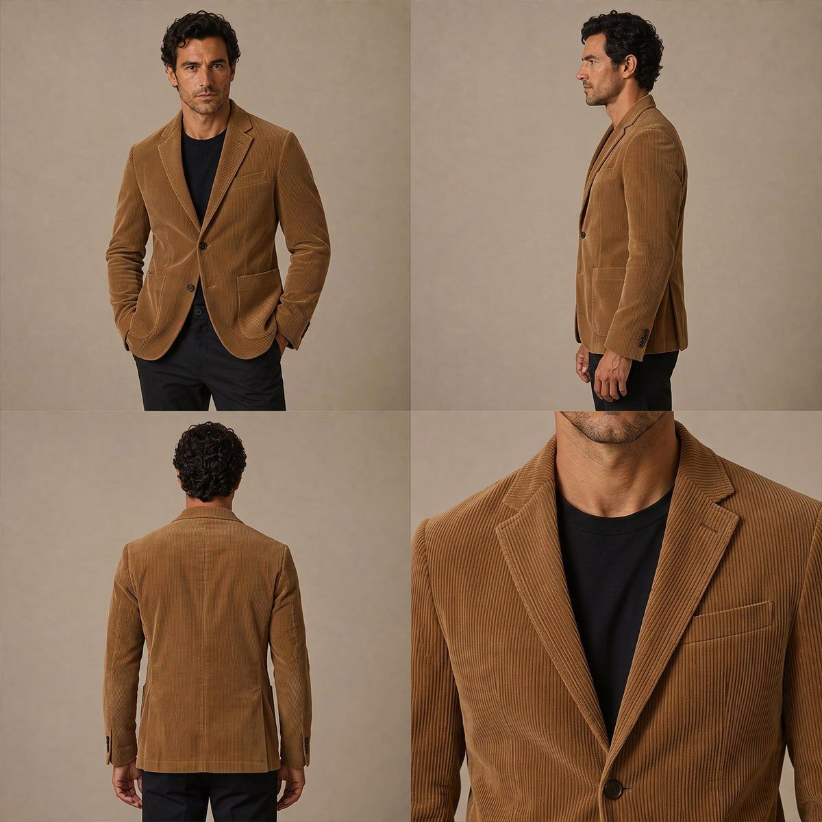 Landon | Men's Slim Fit Corduroy Blazer, Vintage-Inspired Jacket | The Dress Cellar
