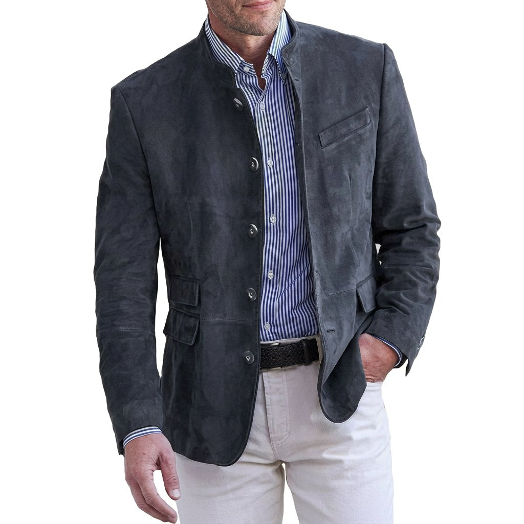 Gloria | Women's Stand-Collar Jacket, Button-Front Blazer | The Dress Cellar