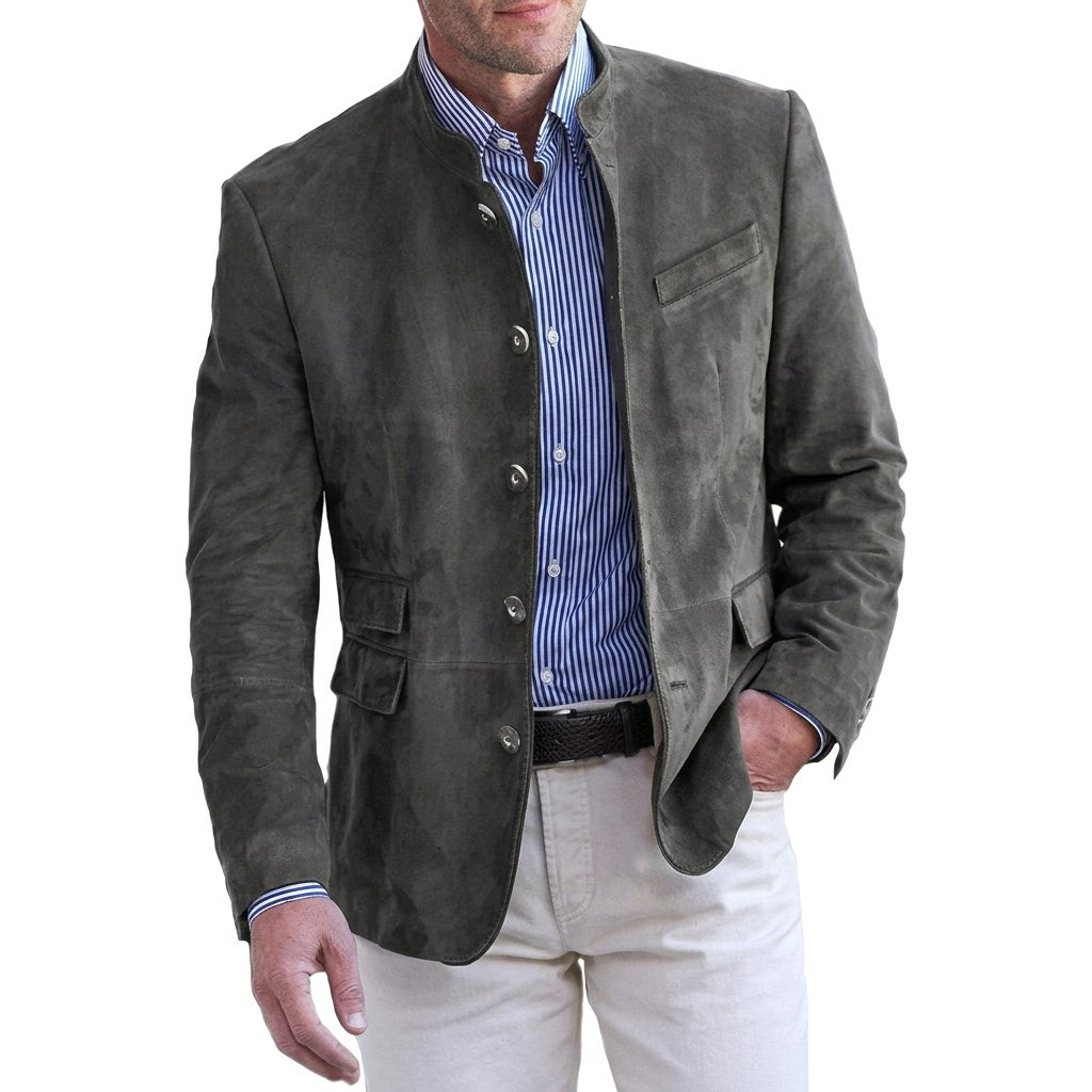 Gloria | Women's Stand-Collar Jacket, Button-Front Blazer | The Dress Cellar