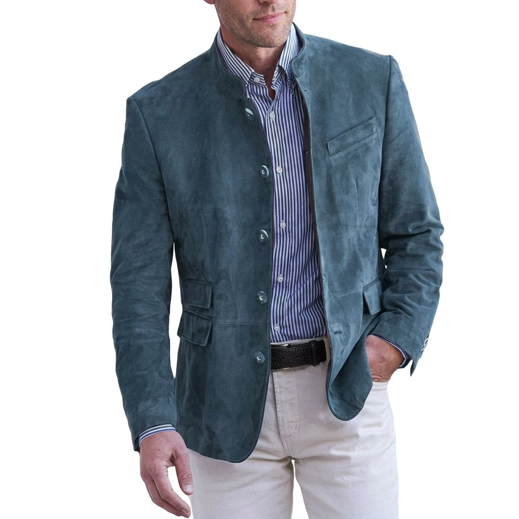 Gloria | Women's Stand-Collar Jacket, Button-Front Blazer | The Dress Cellar