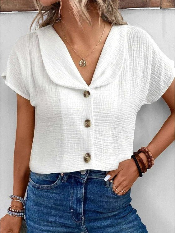 Lauren | Women's Chic Button-Front Blouse - image 3