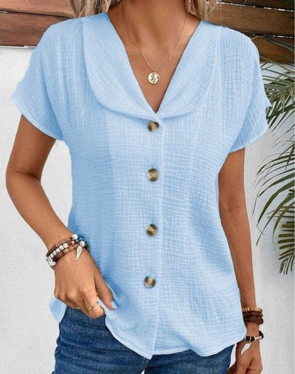 Lauren | Women's Chic Button-Front Blouse - image 4