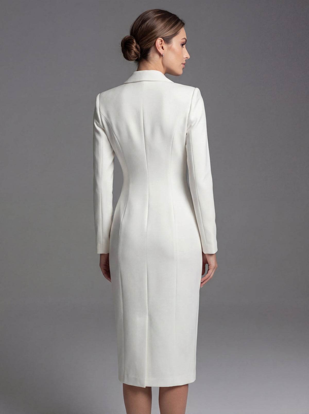 Laurine | Women's Tailored Midi Blazer Dress, Structured Midi Dress | The Dress Cellar