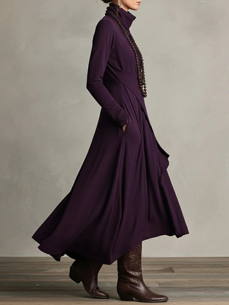 Finley | Women's High-Neck Maxi Dress, Flowing Occasion Dress | The Dress Cellar