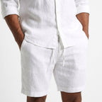 Keith | Men's Linen Shorts with Drawstring, Lightweight Summer Shorts | The Dress Cellar