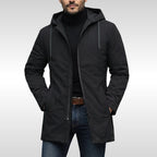 Liam | Men's Insulated Winter Coat, Mid-Length Warm Coat | The Dress Cellar | Brown