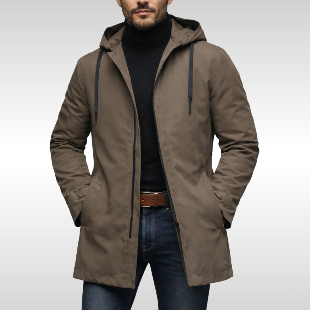 Liam | Men's Insulated Winter Coat, Mid-Length Warm Coat | The Dress Cellar