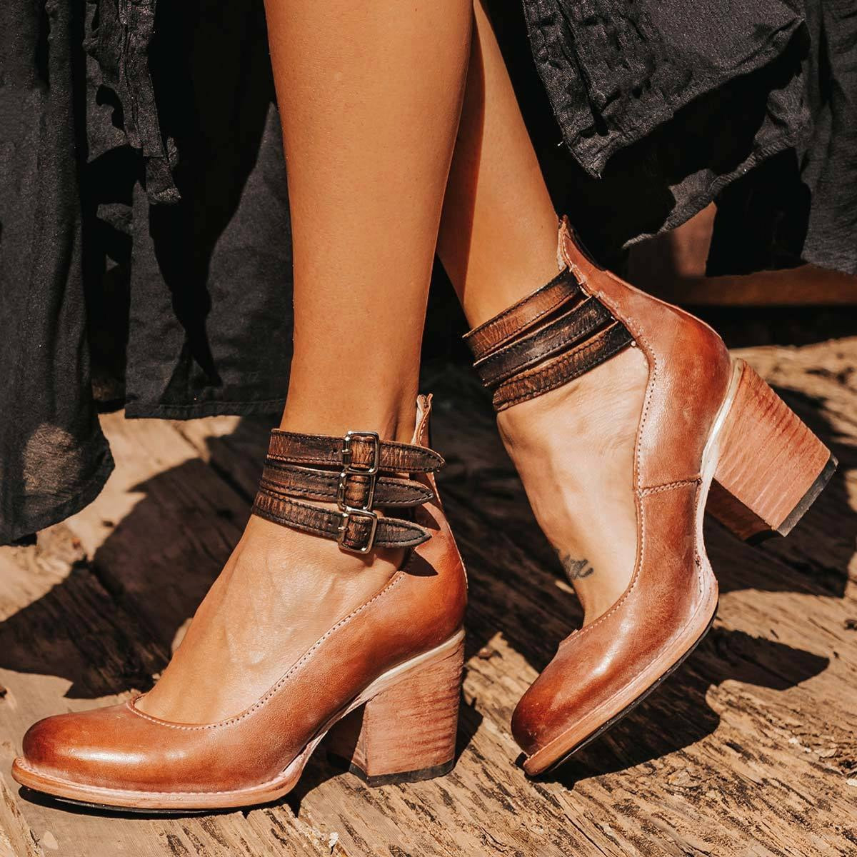 Lily | Women's Elegant Comfort Sandals - Dark brown