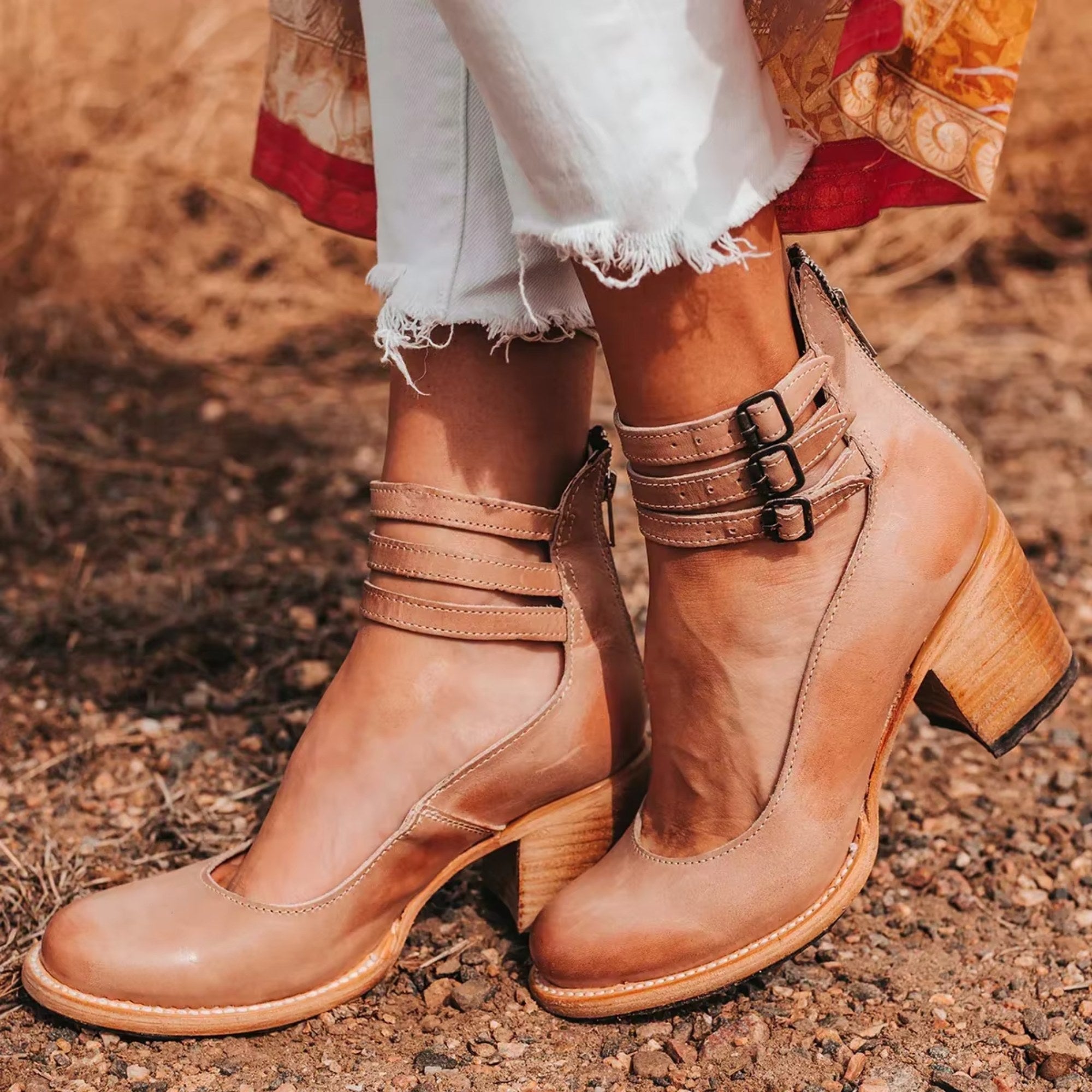 Lily | Women's Elegant Comfort Sandals - Beige Suede
