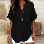 Lily | Women's Lightweight V-Neck Short Sleeve Top - image 4
