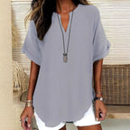 Lily | Women's Lightweight V-Neck Short Sleeve Top - image 5