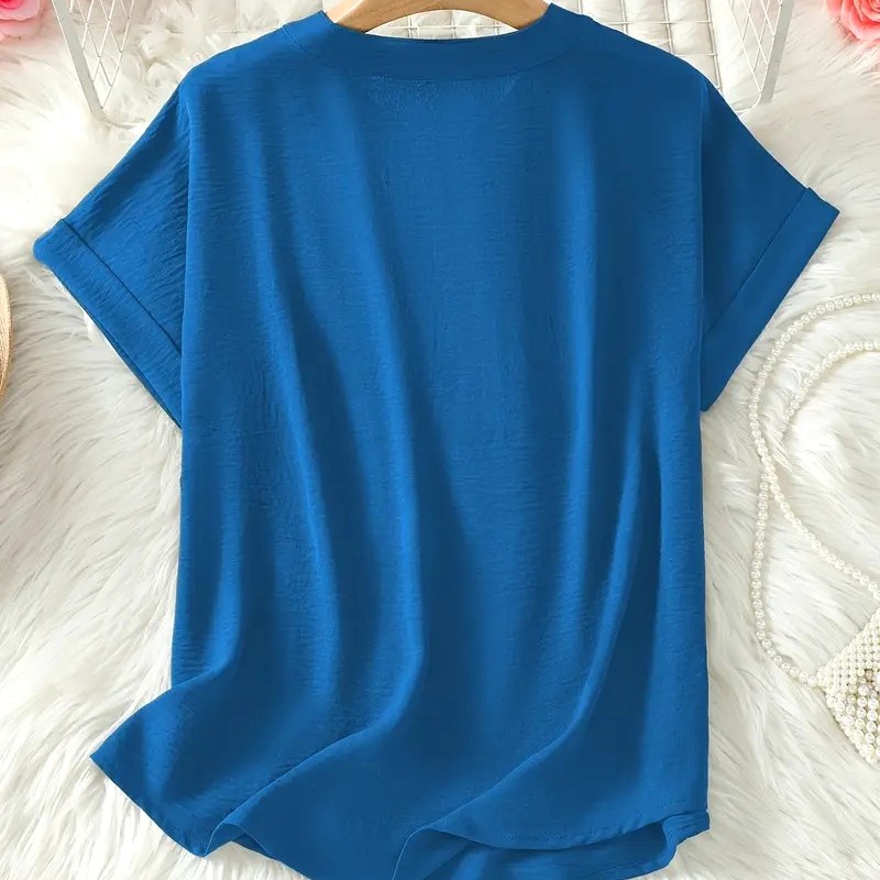 Lily | Women's Lightweight V-Neck Short Sleeve Top - image 7