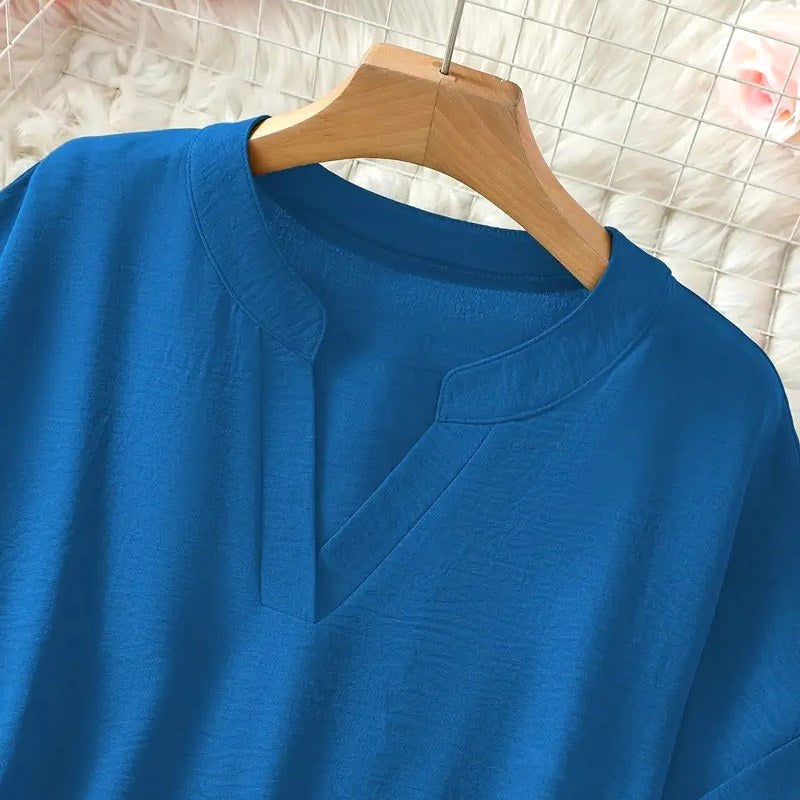 Lily | Women's Lightweight V-Neck Short Sleeve Top - image 8