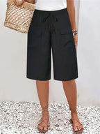 Lina | Women's Elastic Waist Casual Shorts - image 2