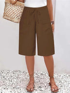 Lina | Women's Elastic Waist Casual Shorts - image 3