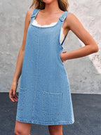 Lisa | Women's Casual Denim Overall Dress - image 4