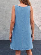 Lisa | Women's Casual Denim Overall Dress - image 5