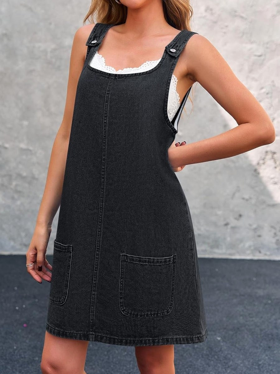 Lisa | Women's Casual Denim Overall Dress - image 7