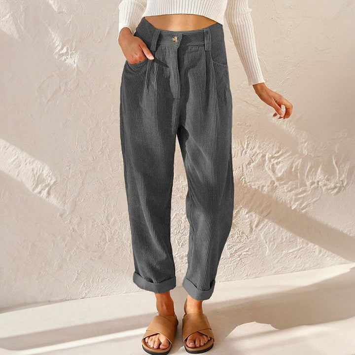 Lisette | Women's High-Waist Wide-Leg Corduroy Pants - image 5
