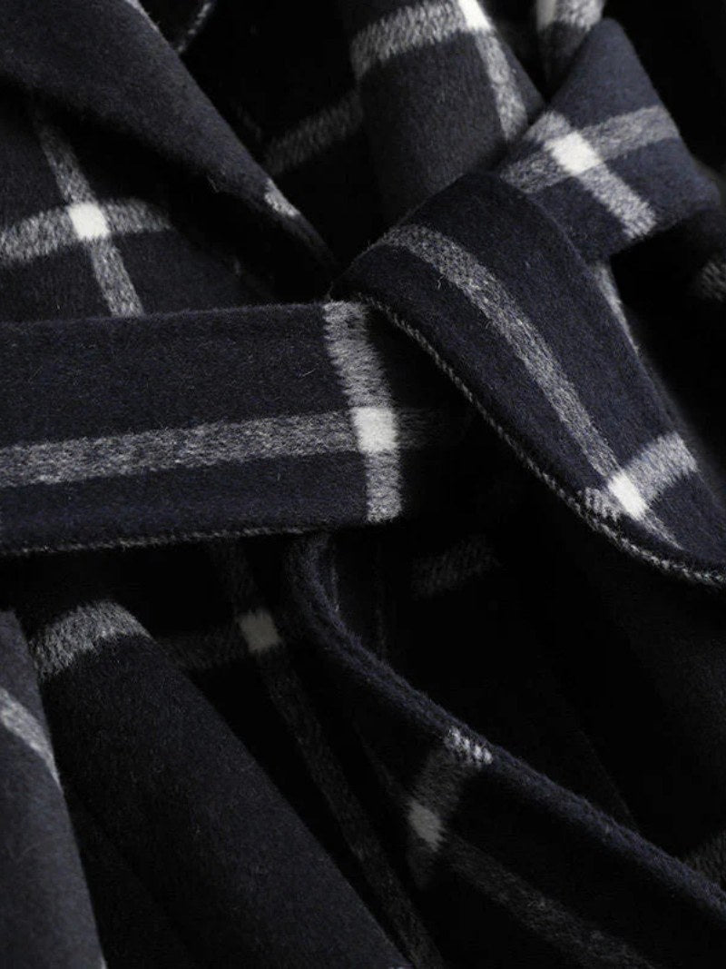 Lison | Women's Checked Wool Coat, Tailored Autumn Coat | The Dress Cellar
