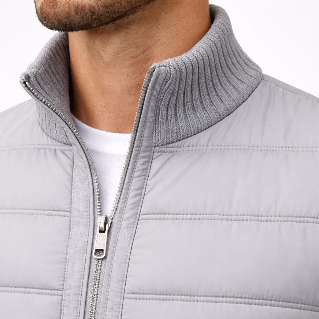 Logan | Men's Quilted Padded Jacket, Structured Everyday Jacket | The Dress Cellar