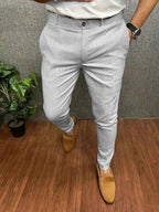 Ronald | Men's Slim-Fit Tapered Pants, Tailored Office Pants | The Dress Cellar