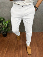Ronald | Men's Slim-Fit Tapered Pants, Tailored Office Pants | The Dress Cellar