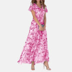 Lola | Women's Wrap Midi Dress - Light Pink