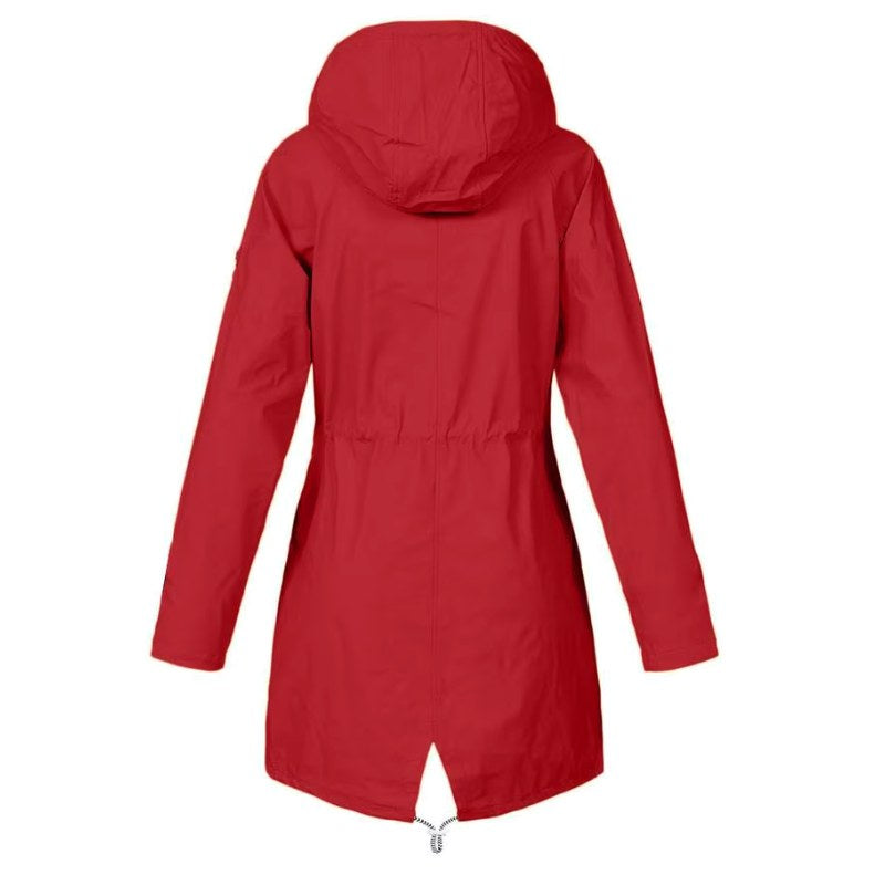 Lorraine | Women's Hooded Lightweight Raincoat, Water-Resistant Windproof Coat | The Dress Cellar