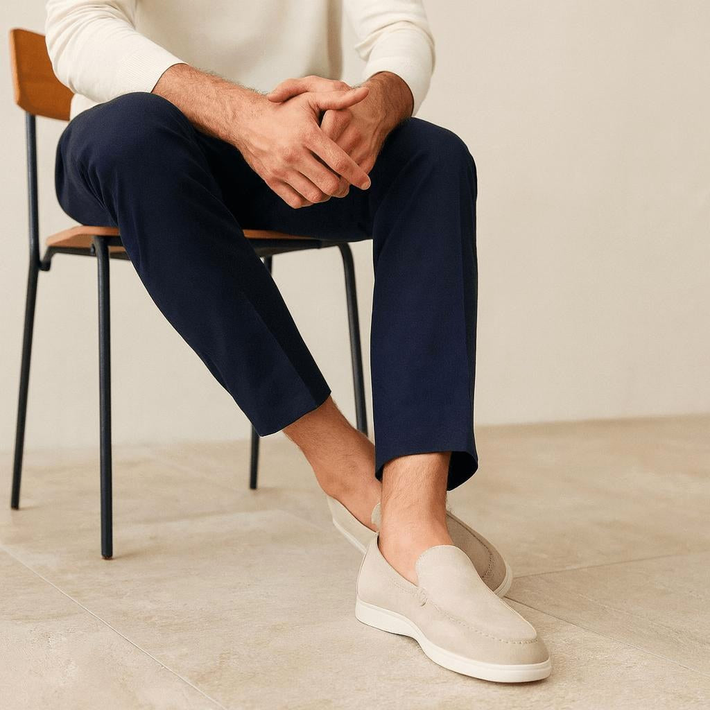 Paul | Men's Suede-Effect Slip-On Loafers, Comfortable Daily Wear Shoes | The Dress Cellar