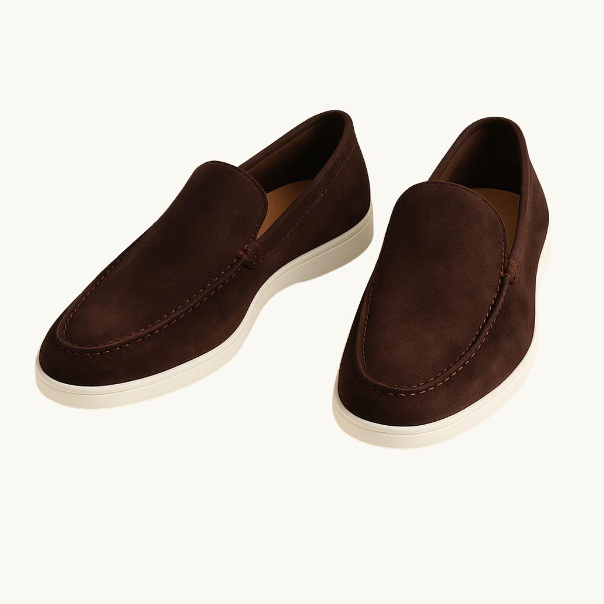 Paul | Men's Suede-Effect Slip-On Loafers, Comfortable Daily Wear Shoes | The Dress Cellar