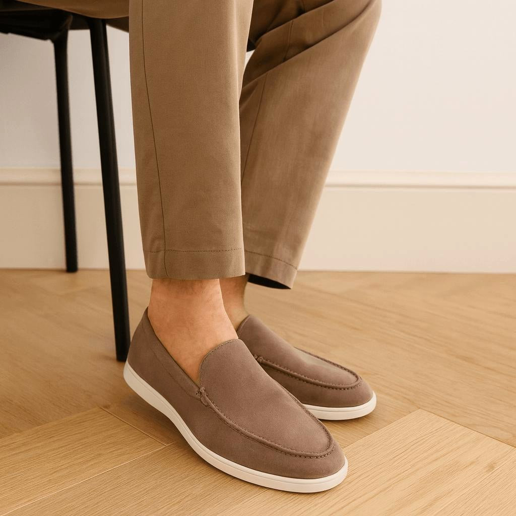 Paul | Men's Suede-Effect Slip-On Loafers, Comfortable Daily Wear Shoes | The Dress Cellar