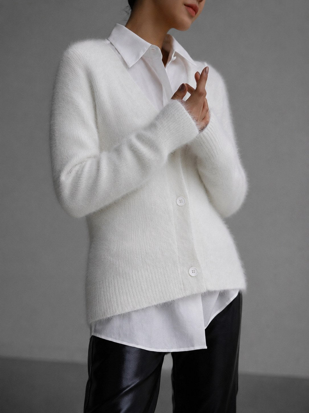 Lucile | Women's Oversized Button-Up Cardigan, Relaxed Knit Cardigan | The Dress Cellar