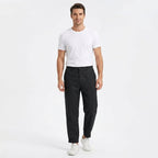Lucas | Men's Linen Trousers, Loose Fit with Drawstring, Summer Trousers | The Dress Cellar