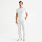 Lucas | Men's Linen Trousers, Loose Fit with Drawstring, Summer Trousers | The Dress Cellar
