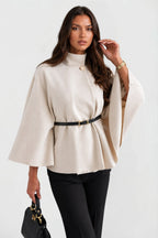 Andrea | Women's Oversized Wool Winter Coat, Cape Sleeve Jacket | The Dress Cellar
